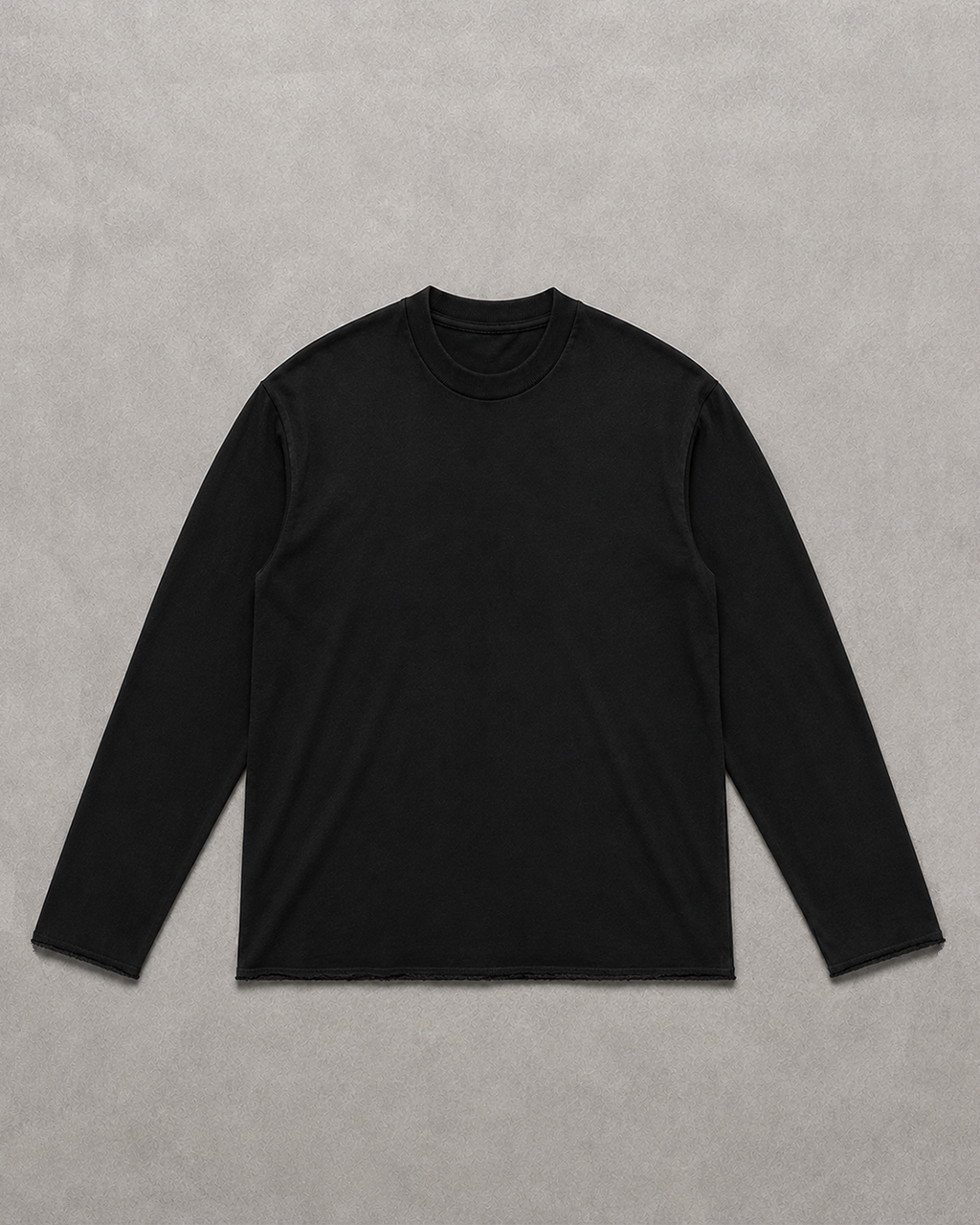 longsleeve semiover negra 260gms