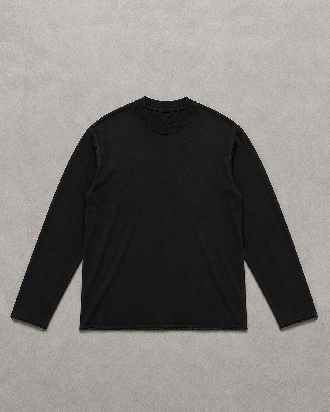 longsleeve semiover negra 260gms