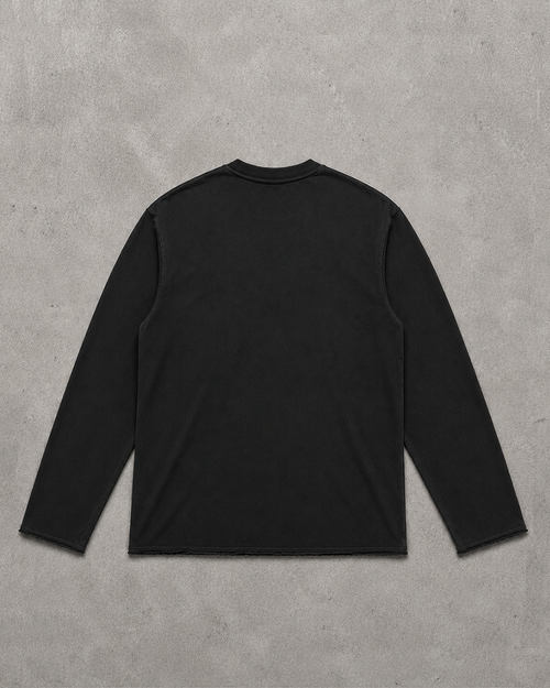 longsleeve semiover negra 260gms