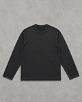playera negra vintage 270gms manga larga semi oversize