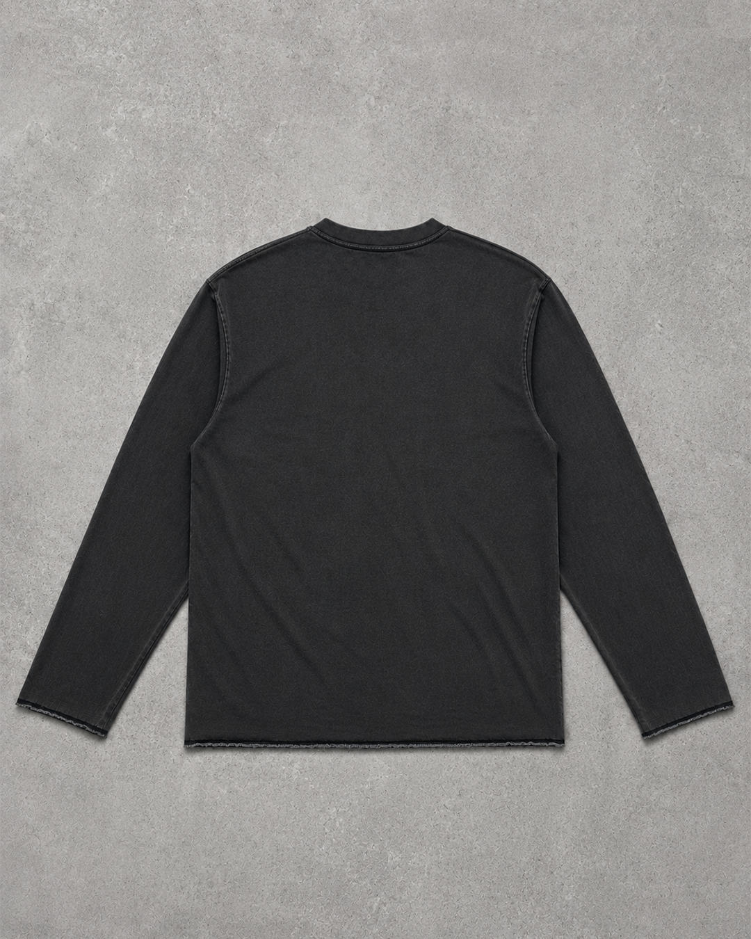 playera negra vintage 270gms manga larga semi oversize