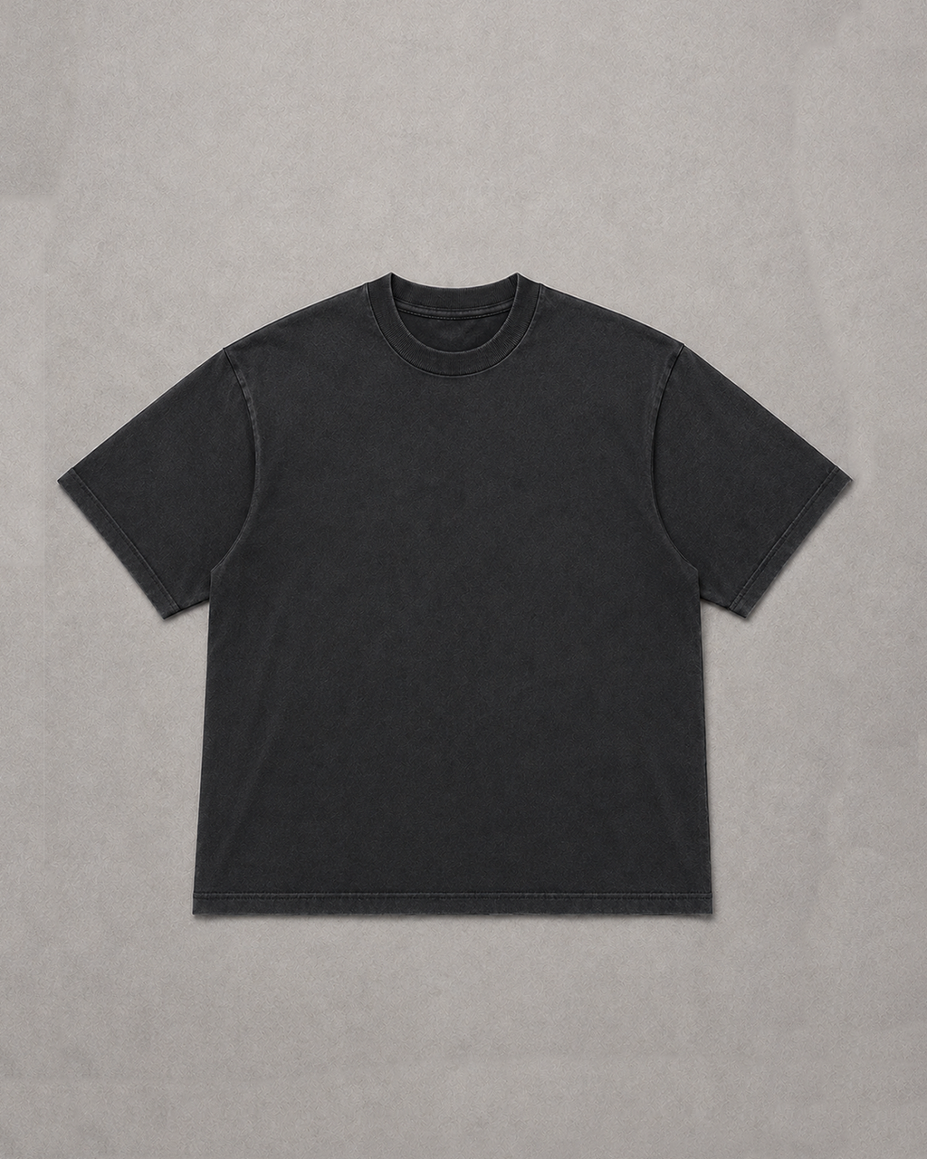 playera negra vintage semiover 270gms manga corta