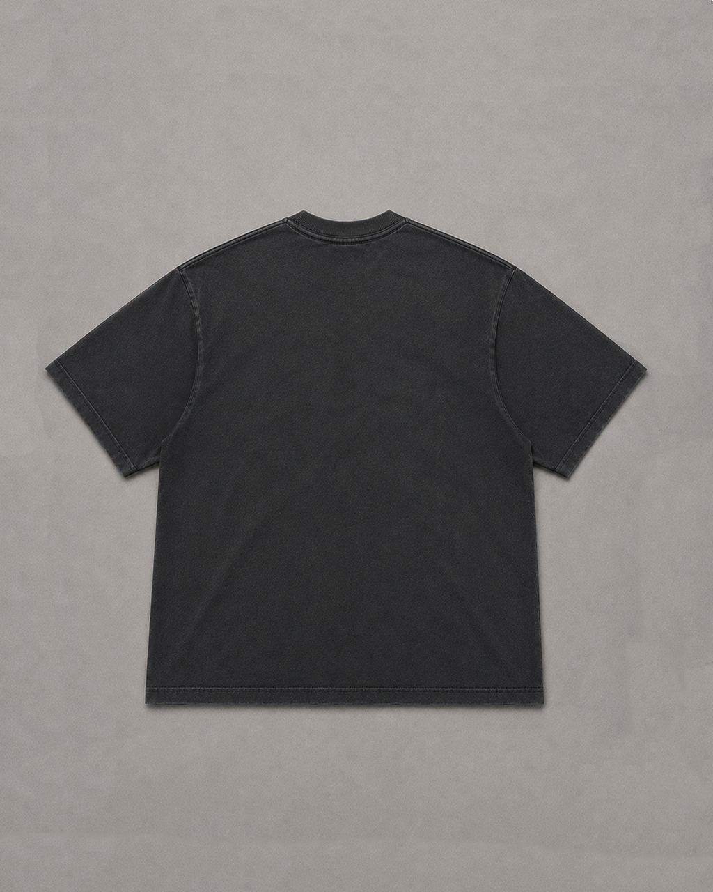 playera negra vintage semiover 270gms manga corta