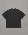 playera negra vintage semiover 270gms manga corta