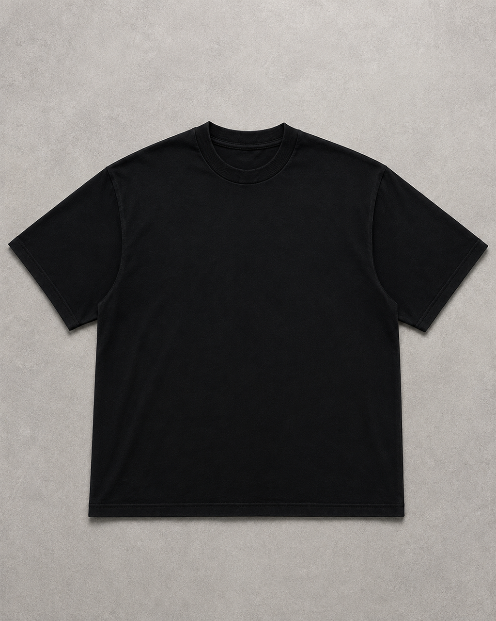 playera semiover negra 260gms