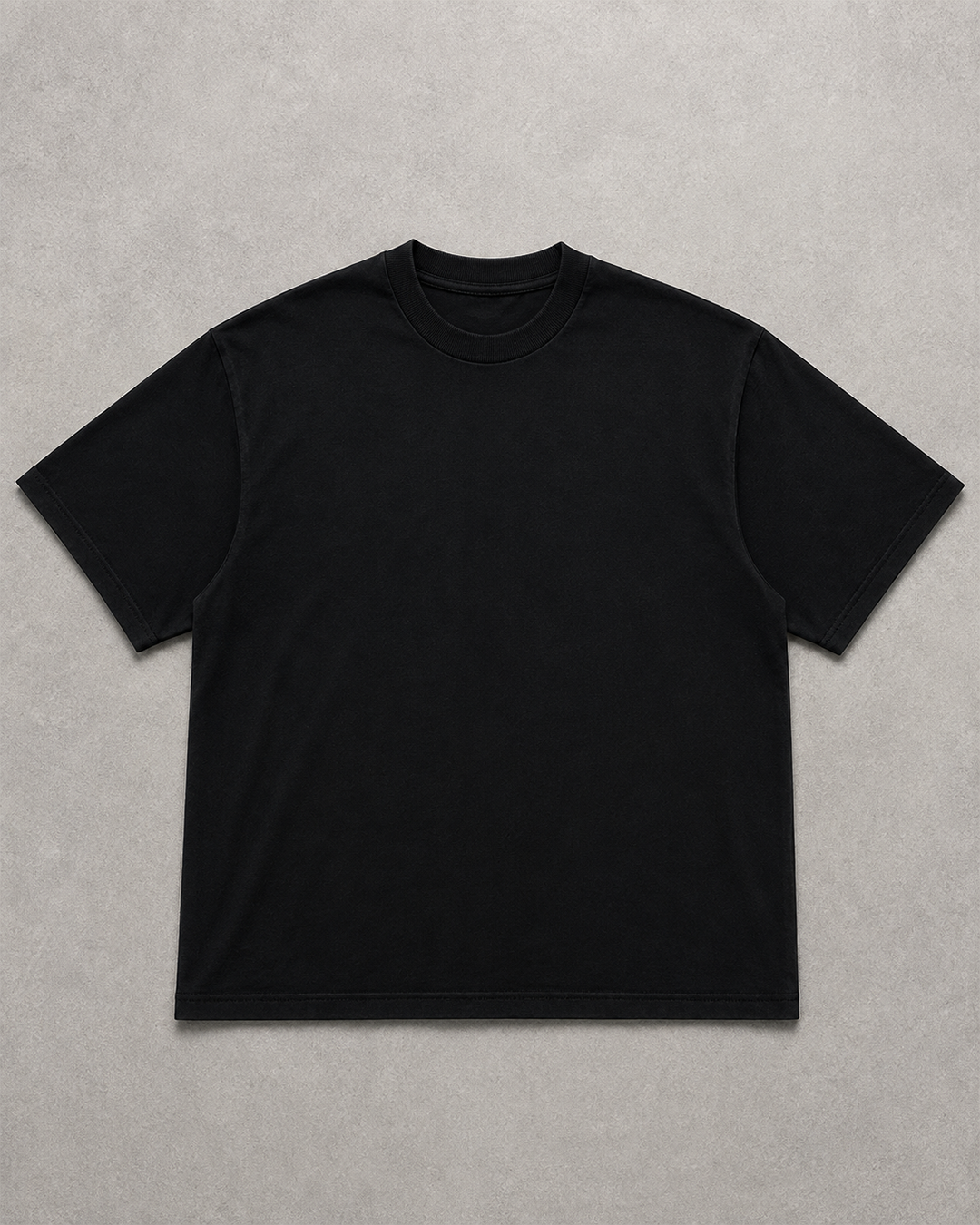 playera semiover negra 260gms