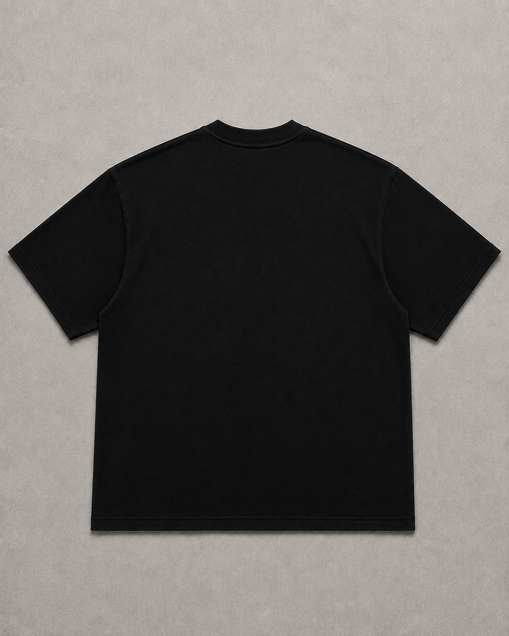 playera semiover negra 260gms