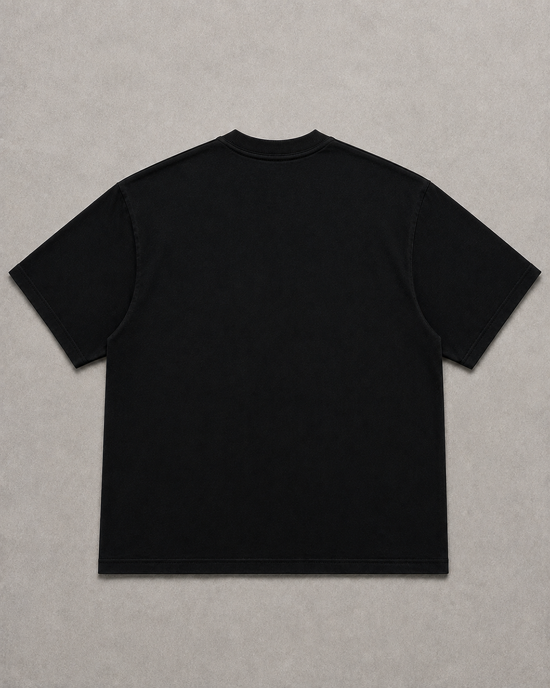 playera semiover negra 260gms